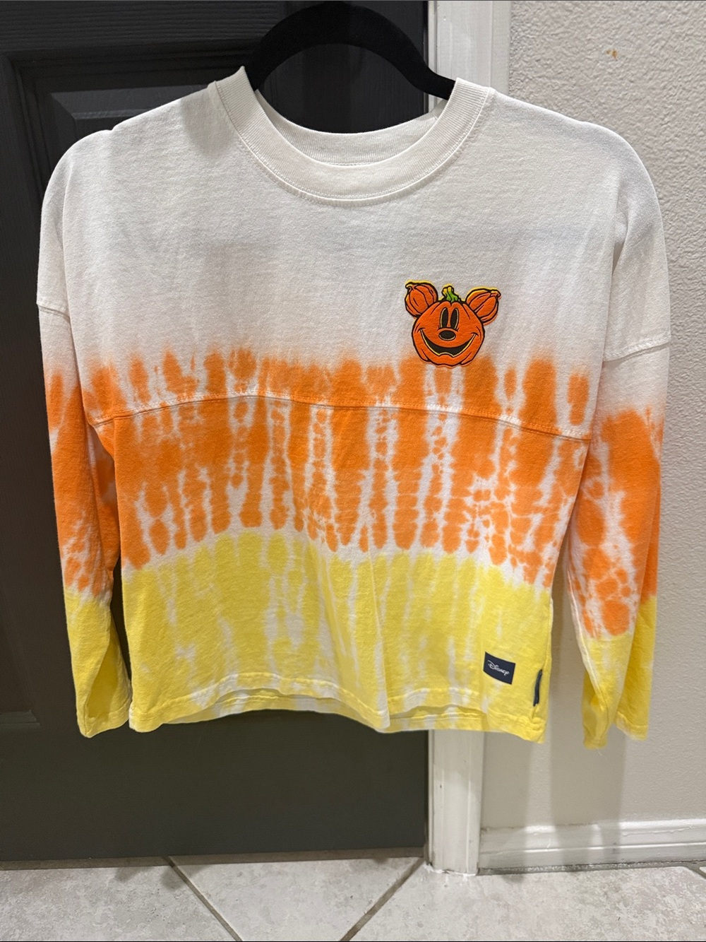 Kids Disney Parks Halloween Candy Corn Mickey Mouse Spirit Jersey size 11/12